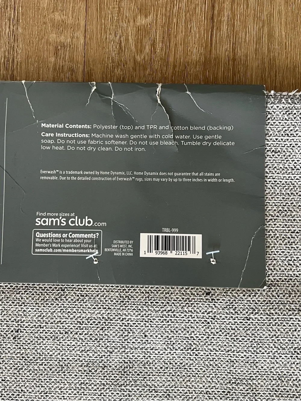 NWT Member's Mark Everwash Washable Accent Rug, 2'x 3'7